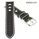 Morellato Kunststoff Uhrenarmband Modell Bowling schwarz-weiß wasserfest 22 mm