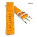 Diloy Alligator Design-Uhrenarmband Genf orange-creme 22...