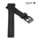 Eulit Kunststoff Uhrenband Modell-128 schwarz 20 mm,...