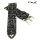 Graf Alligator-Optik Uhrenarmband Modell Antik schwarz 22/20 mm, Handarbeit