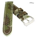 Diloy Camouflage Canvas Textil Uhrenarmband Modell Seals oliv 18 mm, Tarnfarben