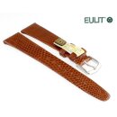 Eulit Teju-Eidechse Clip-Uhrenarmband Modell Teju Clip cognac 20 mm, Clipsystem